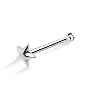 Solid Star Shaped Silver Bone Nose Stud NSKD-143